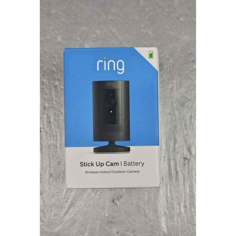 Ring Stick Up Cam Battery Wireless Indoor/Outdoor Security Camera, Black NEW
